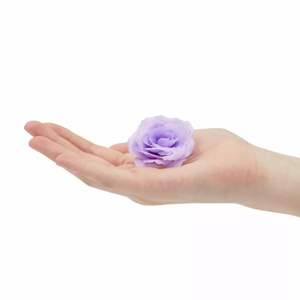 75 Pack Mini Lavender Silk Artificial Flower Heads for Crafts