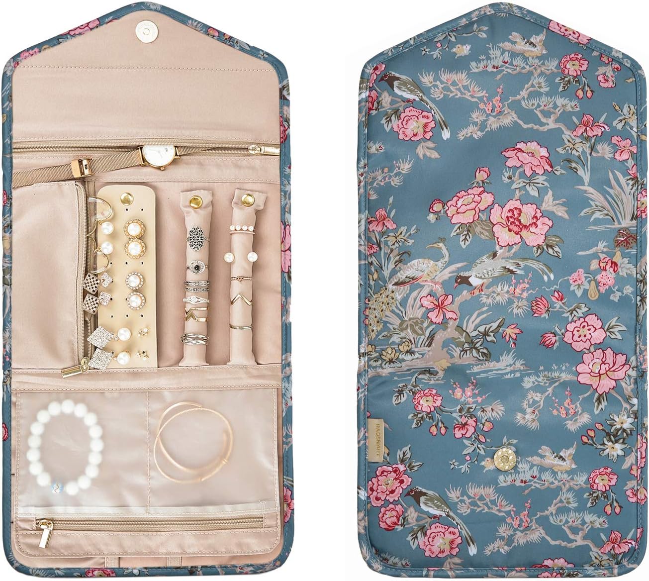 Foldable Travel Jewelry Organizer &#x2013; Rings, Necklaces, Bracelets, Earrings