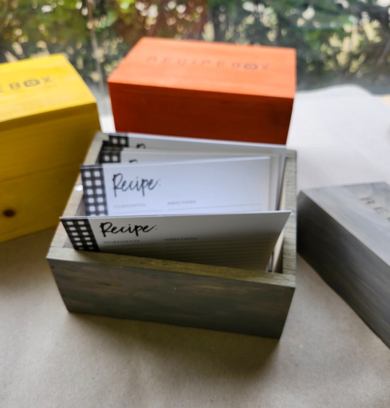 Wooden Recipe Box