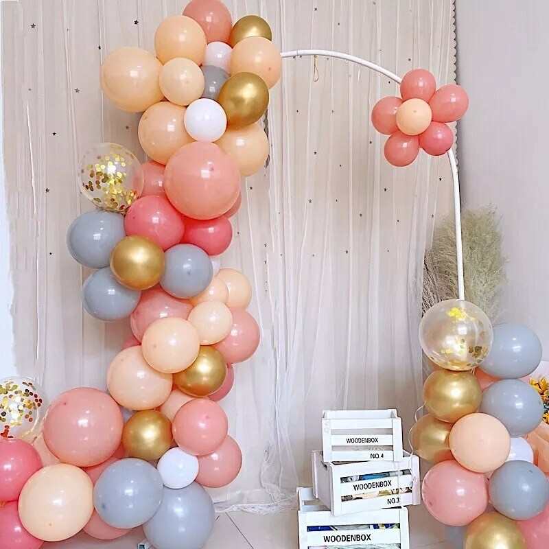 106 GOLD DUSTY ROSE PEACH BALLOONS Garland Arch Party Decorations Kit Events