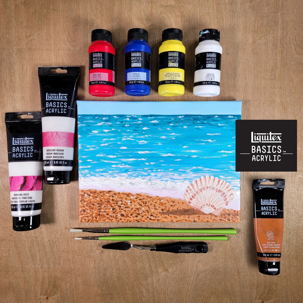 Liquitex Basics Acrylic Beach Scene Wall Art by Marla Morrison