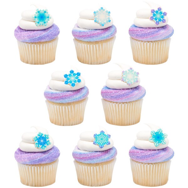 Snowflakes Assortment Sweet D&#xE9;cor&#xAE; Edible Decorations 12ct
