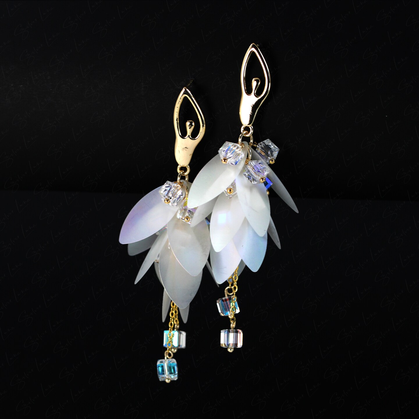 Ballet dancer girl 24k gold plated brass dangle drop earrings MakerPlace  by Michaels