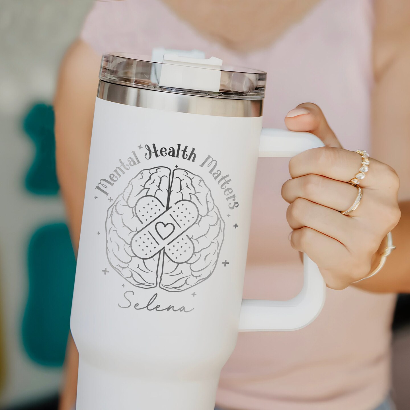 Personalized 40 oz Mental Health Tumbler Custom Special Education
