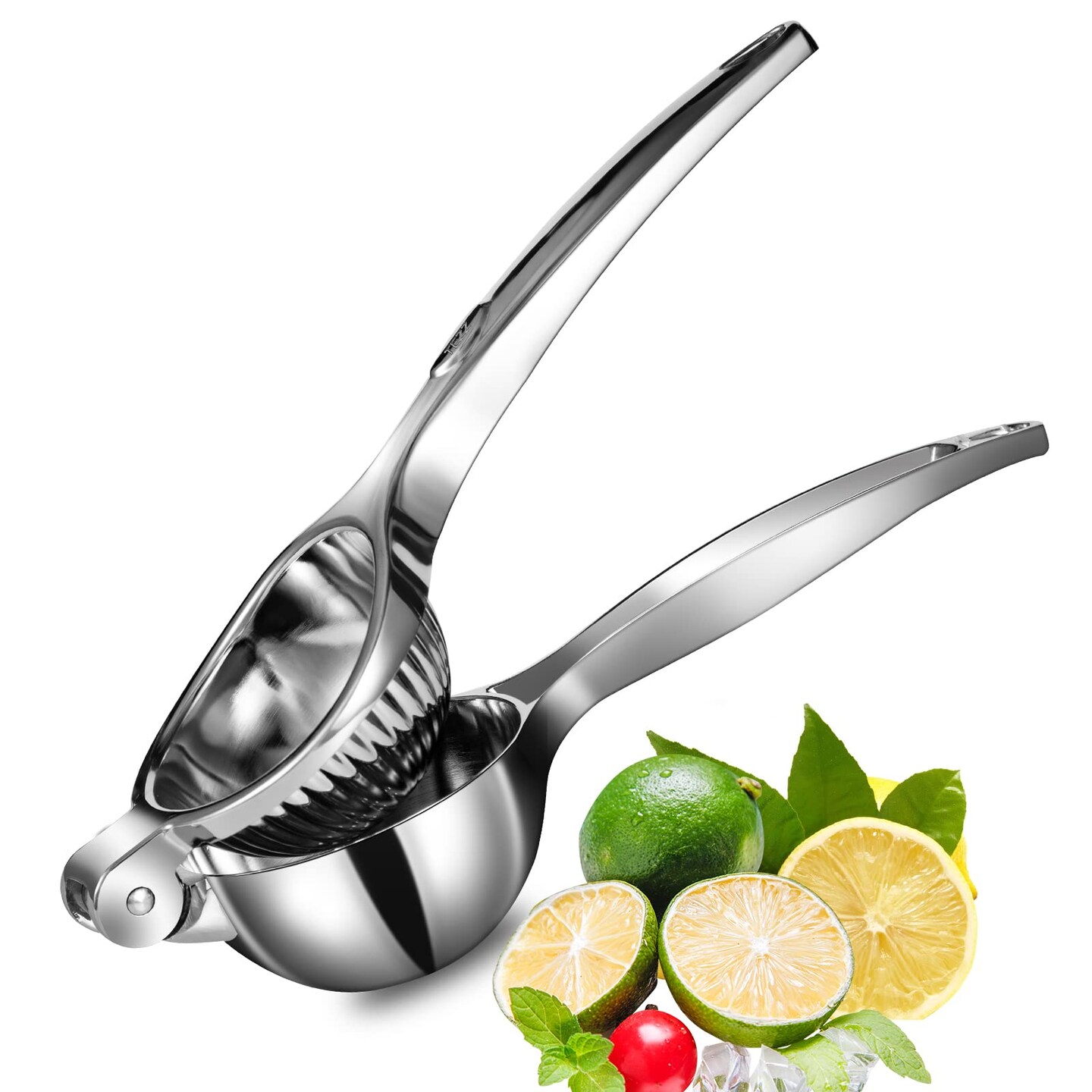 Premium Lemon Squeezer, Large Heavy Duty Handhelp Juicer for Lemon, Stainless Steel Hand Press Citrus Juicer, Lime Squeezer Bar Tool, Manual Citrus Press