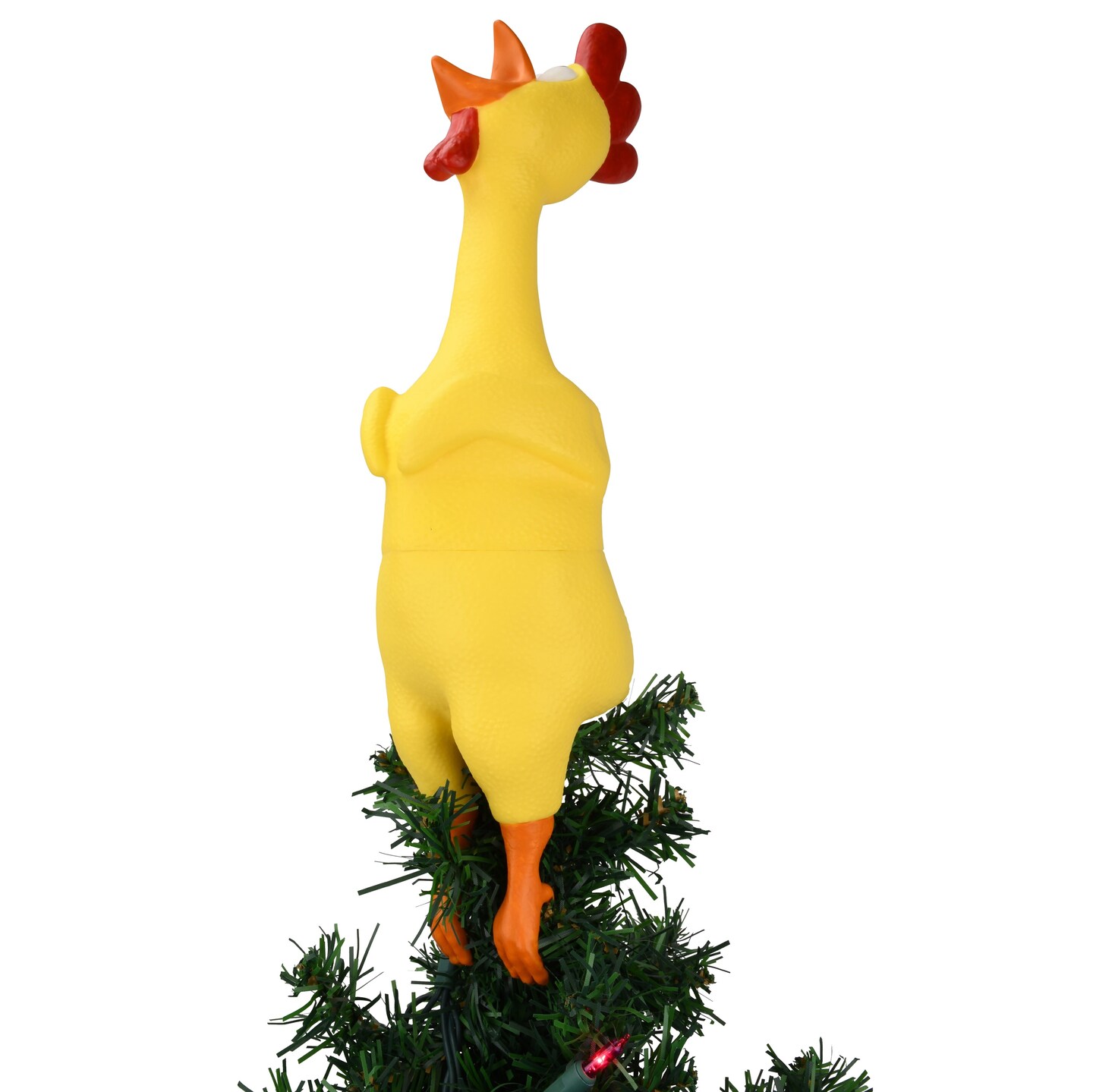 Tree Buddees Hilarious Rubber Chicken Christmas Tree Topper - Large 14"