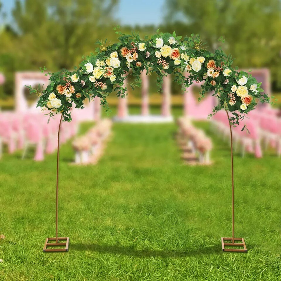 7.5ft Metal Wedding Party Arch Backdrop Balloon Flowers Stand Gardens Decoration