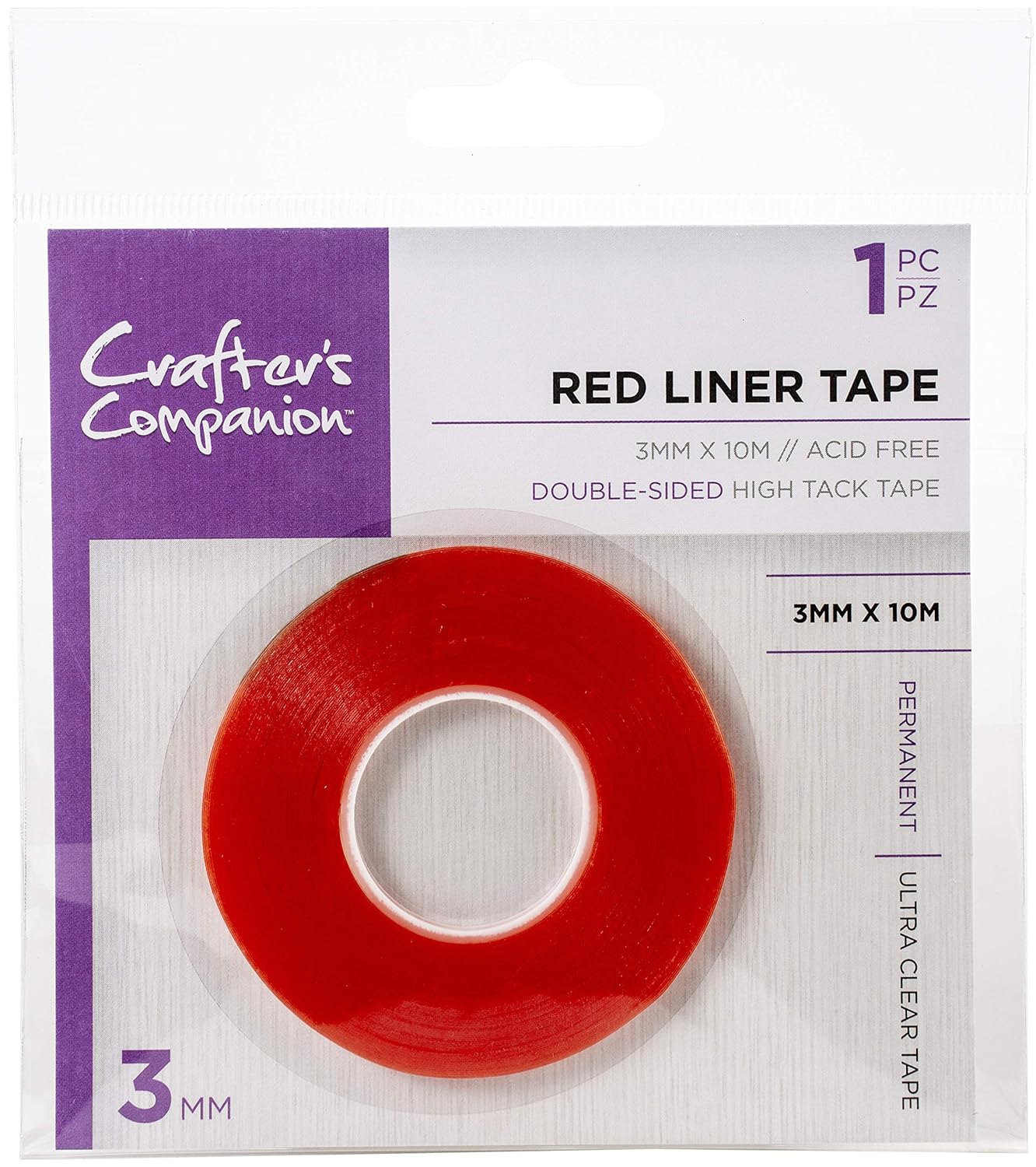 Crafter&#x27;s Companion - Red Liner Double Sided Tape (3mm)
