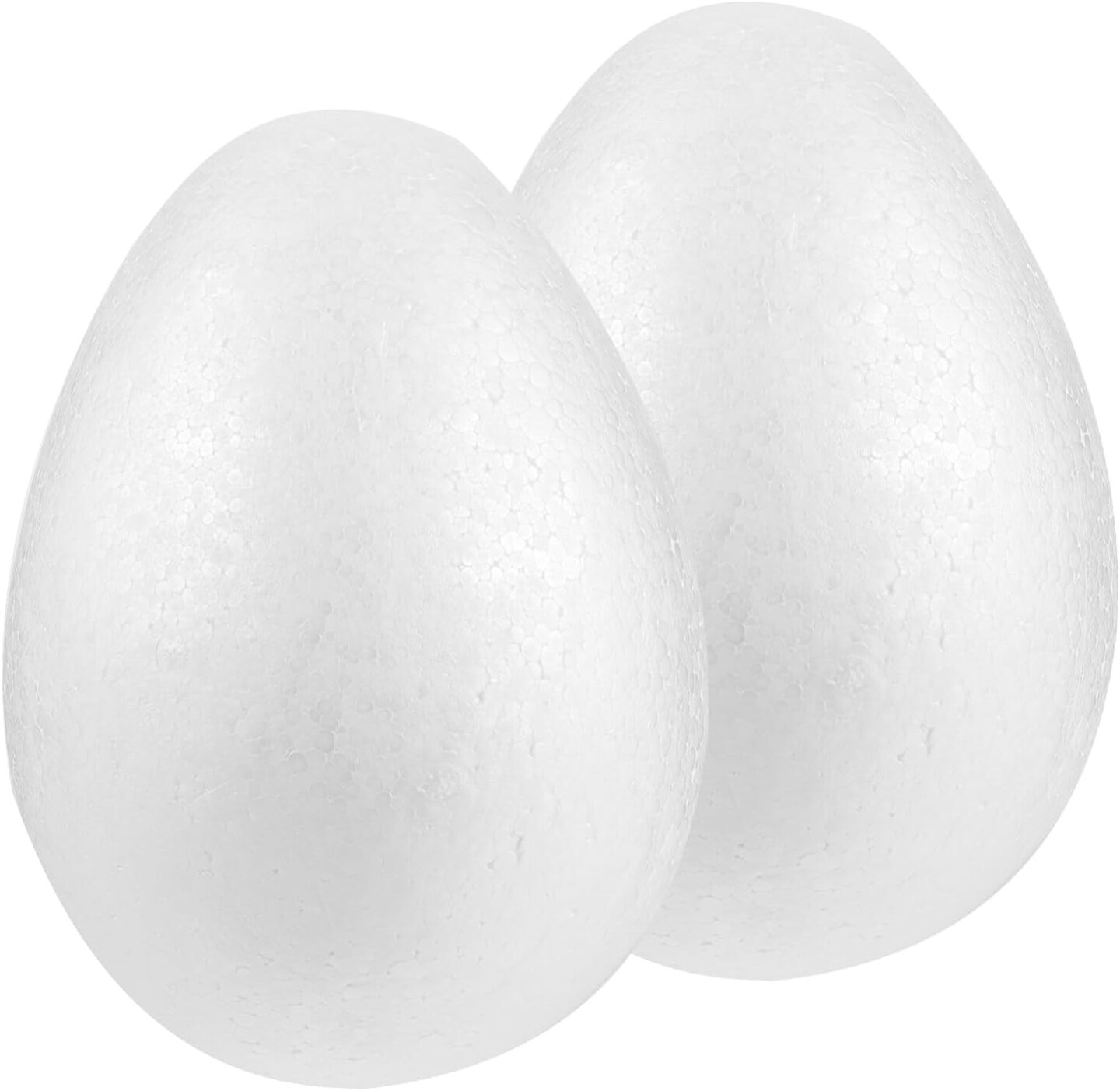 2Pcs 8 Inches White Eggs Easter Party Foam Eggs DIY Painting Solid Eggs Hand Graffiti Foam Shapes Polystyrene Balls for Easter Eggs Decoration Arts and Craft Use