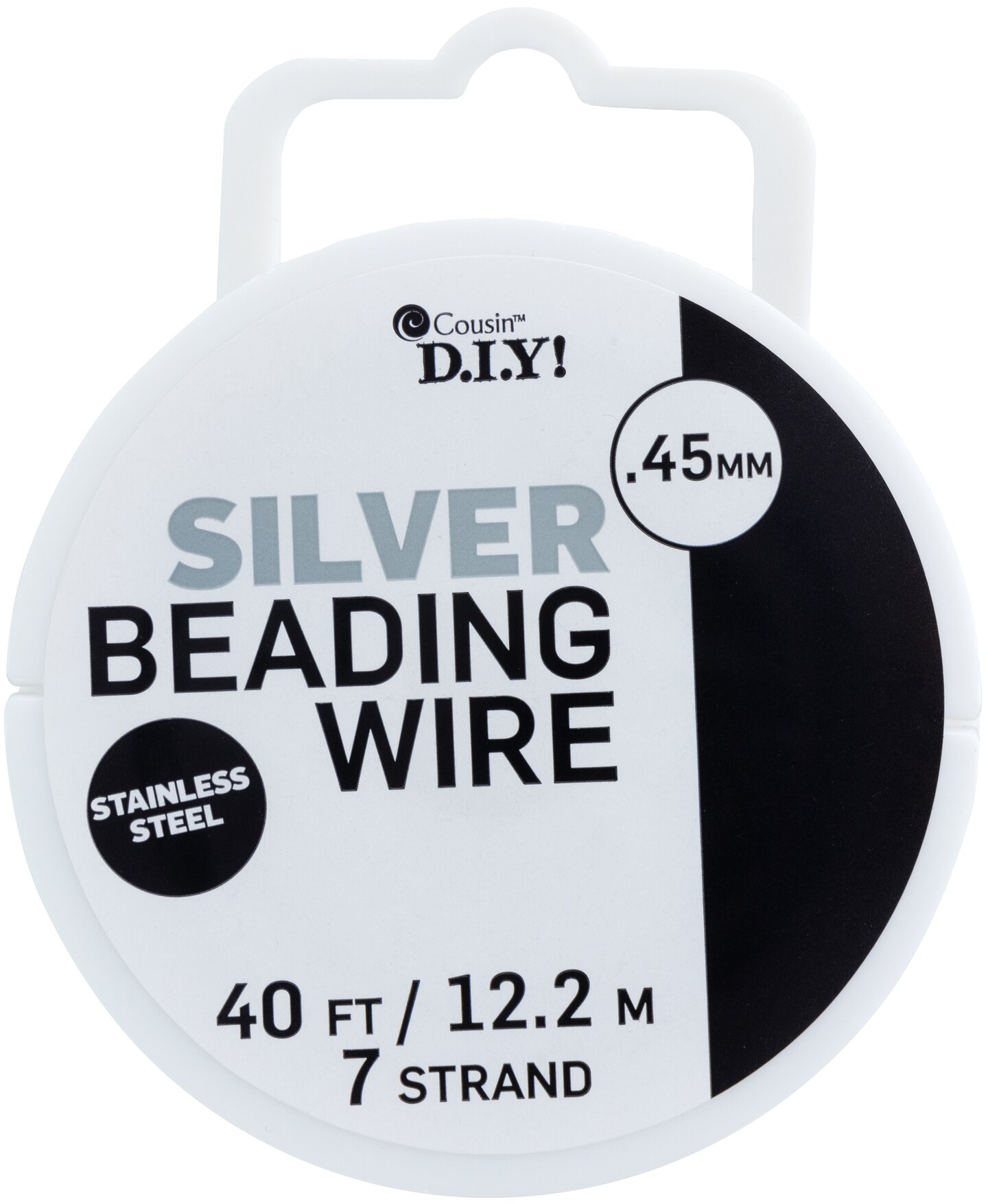 CousinDIY Cord Basics 7-Strand Beading Wire .45mmx40&#x27;-Silver