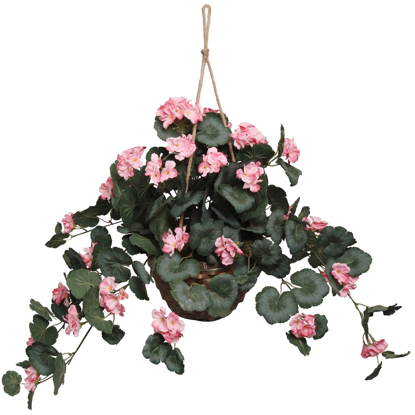 30-Inch Pink Silk Geranium Plant with Lifelike Appearance for Home and Office Décor | Vibrant Artificial Flower Arrangement | Floral Home by Artificial Flowers