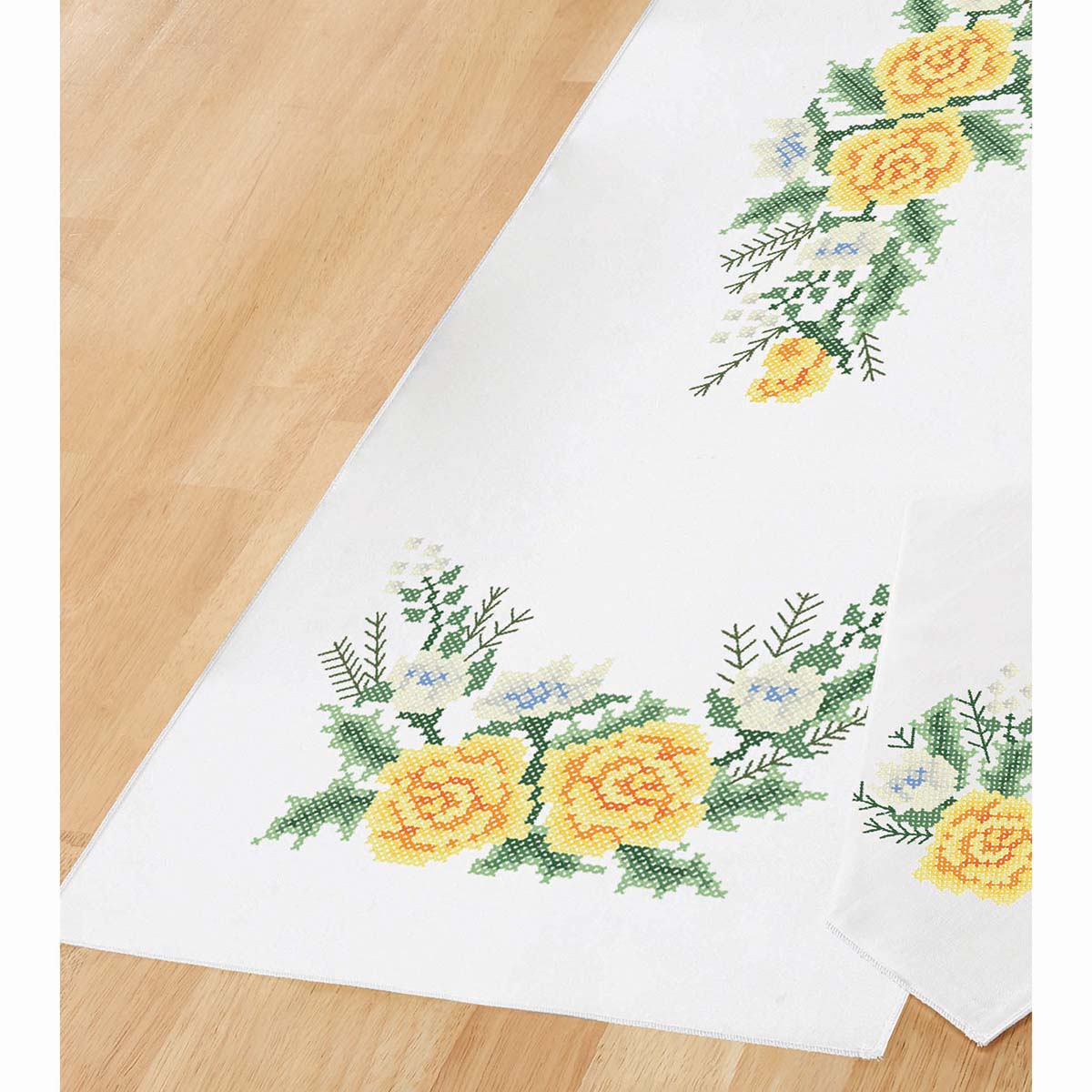 Herrschners Sunshine Roses Table Runner Stamped Cross-Stitch | Michaels