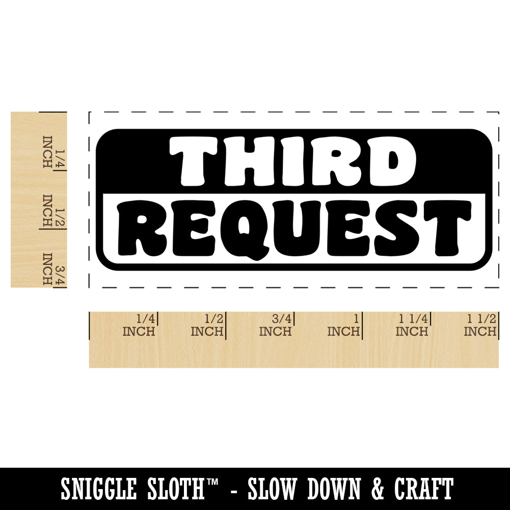 Third Request Payment Billing Self-Inking Rubber Stamp Ink Stamper for Business Office