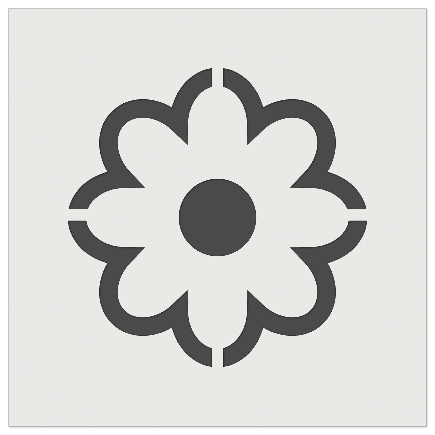 Flower Outline Wall Cookie DIY Craft Reusable Stencil