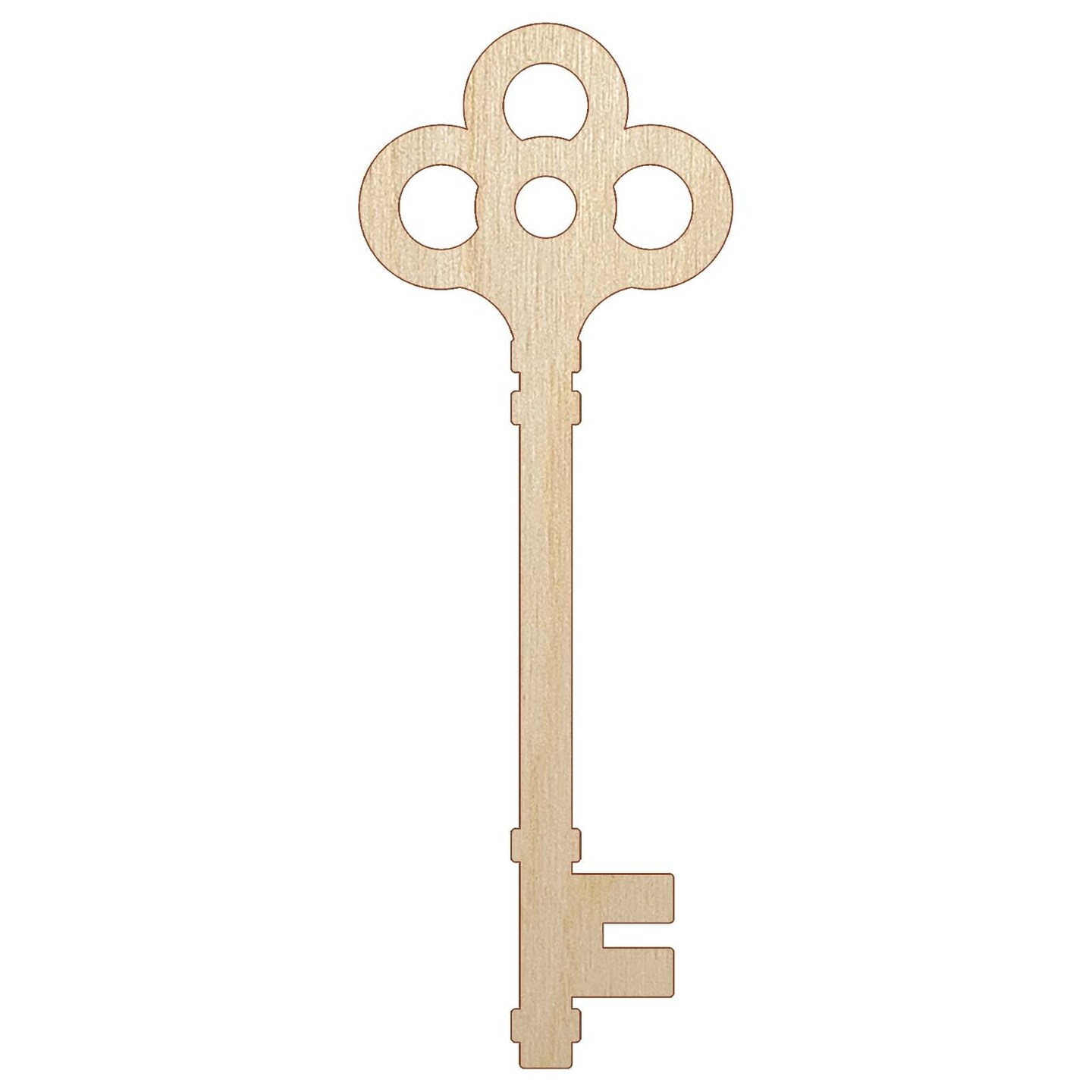 Vintage Skeleton Key Unfinished Wood Shape Piece Cutout for DIY Craft Projects