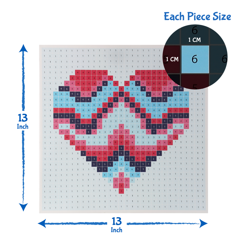 Stick n Stack Mosaic Arts and Crafts for Adults with 3D Foam Stickers - Heart Design - Great Stress Buster Craft Kits for Adults…