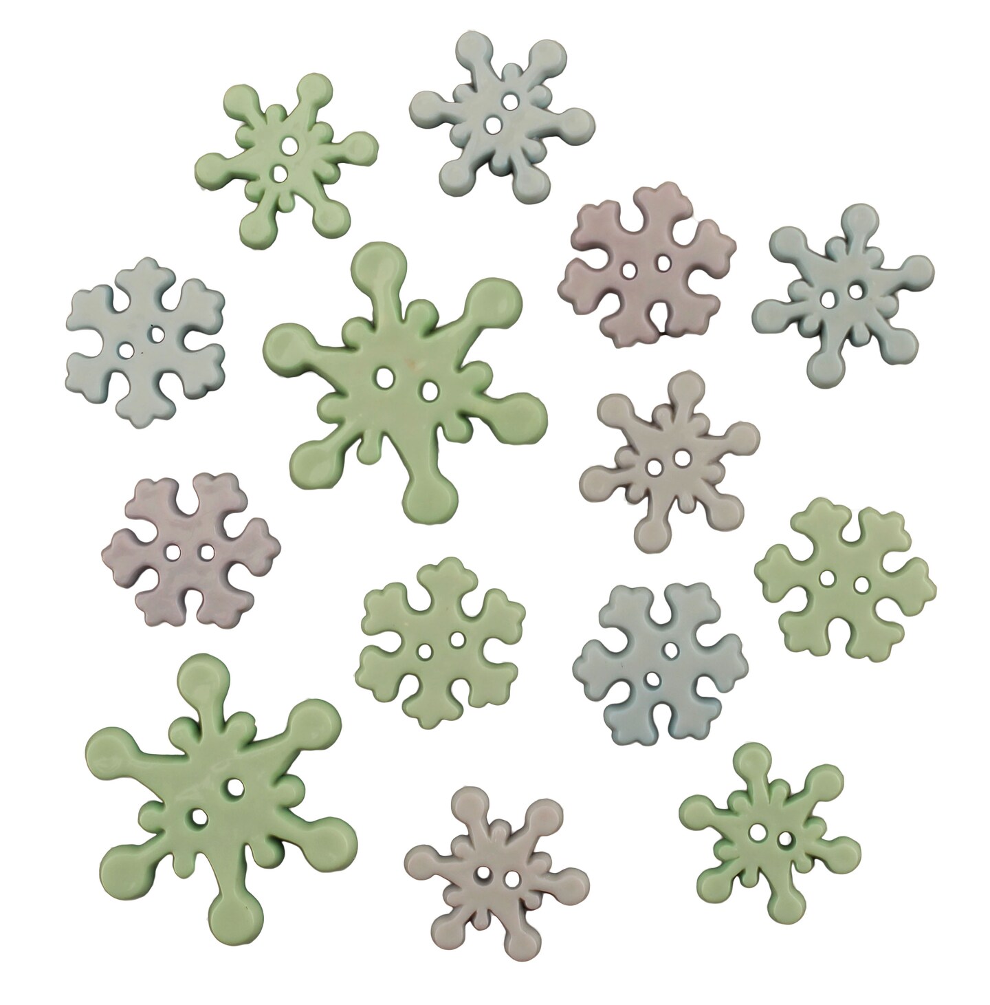 Buttons Galore and More Craft & Sewing Buttons - Snowstorm- 42 Buttons