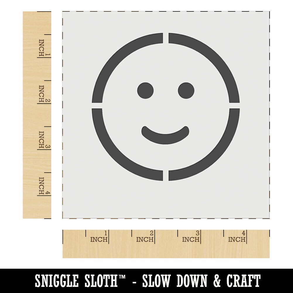 Happy Face Smile Good Job Wall Cookie DIY Craft Reusable Stencil