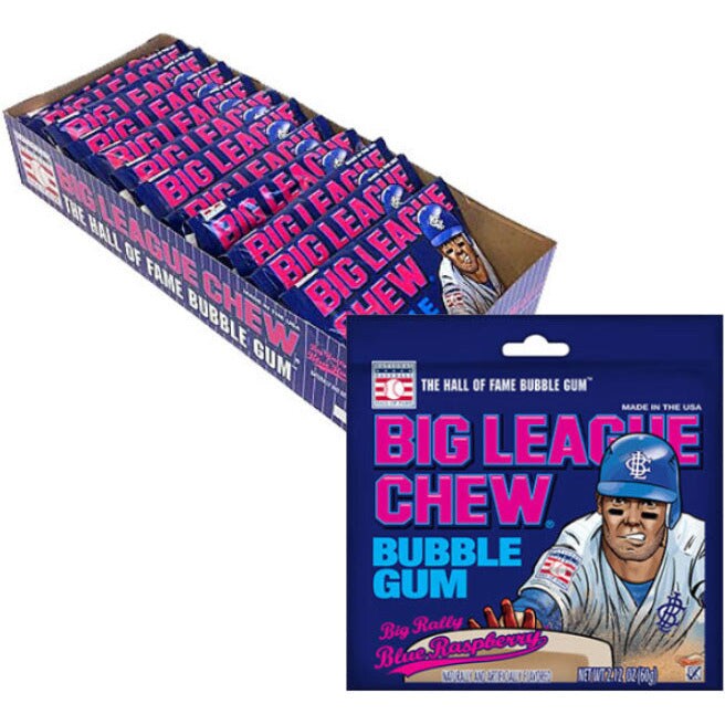 Big Rally Blue Raspberry Bubble Gum - 2.12-oz. (Case of 12)