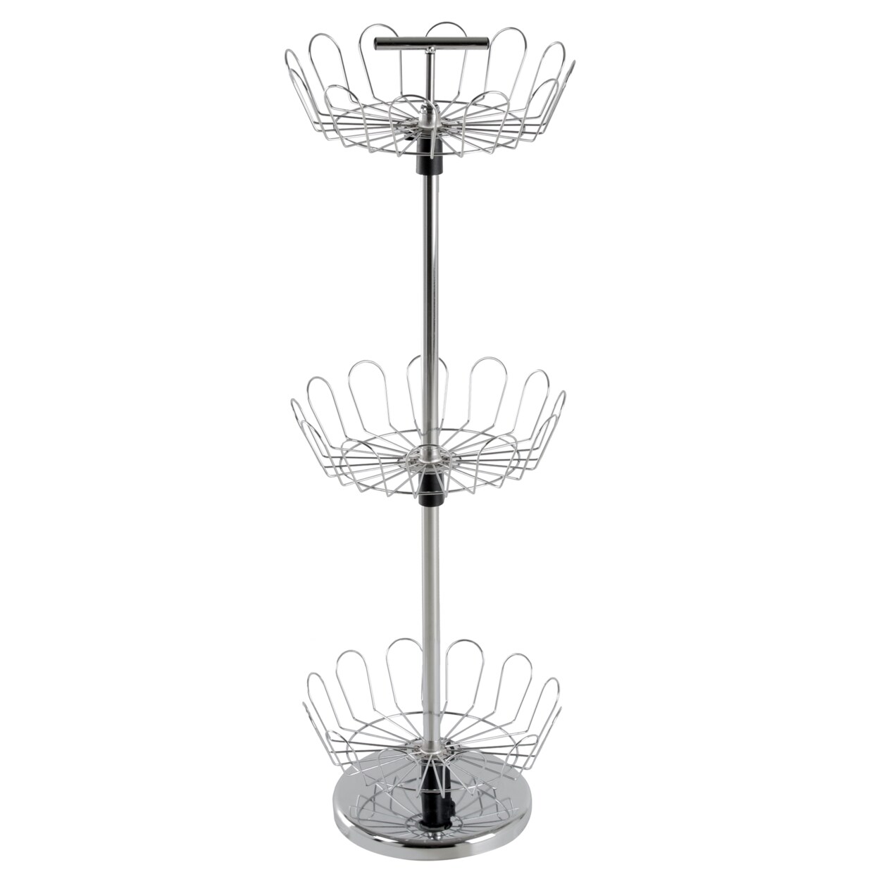 Lavish Home Three Tier Revolving Shoe Tree Orgainzer Rack with