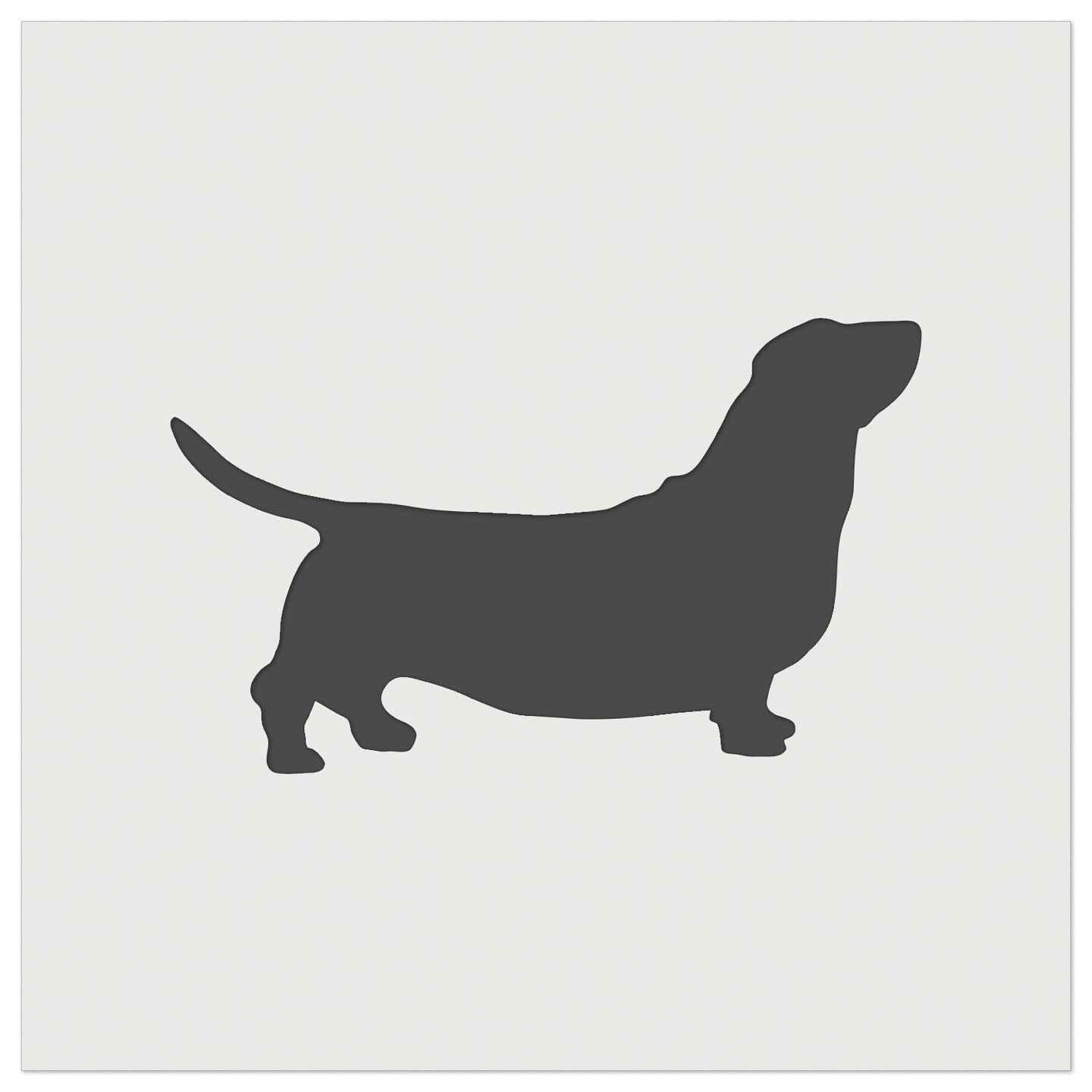 Basset Hound Dog Solid Wall Cookie DIY Craft Reusable Stencil