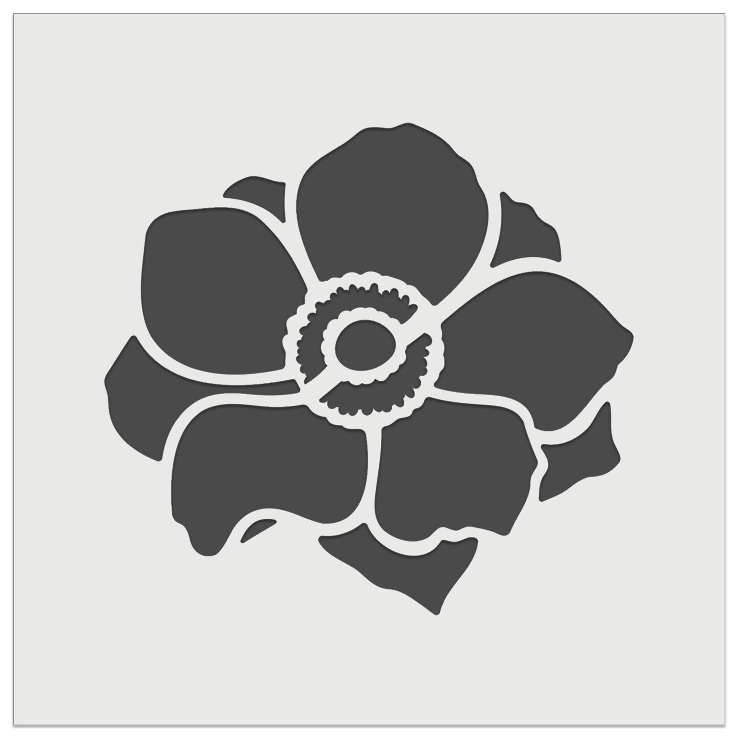 Anemone Flower Wall Cookie DIY Craft Reusable Stencil