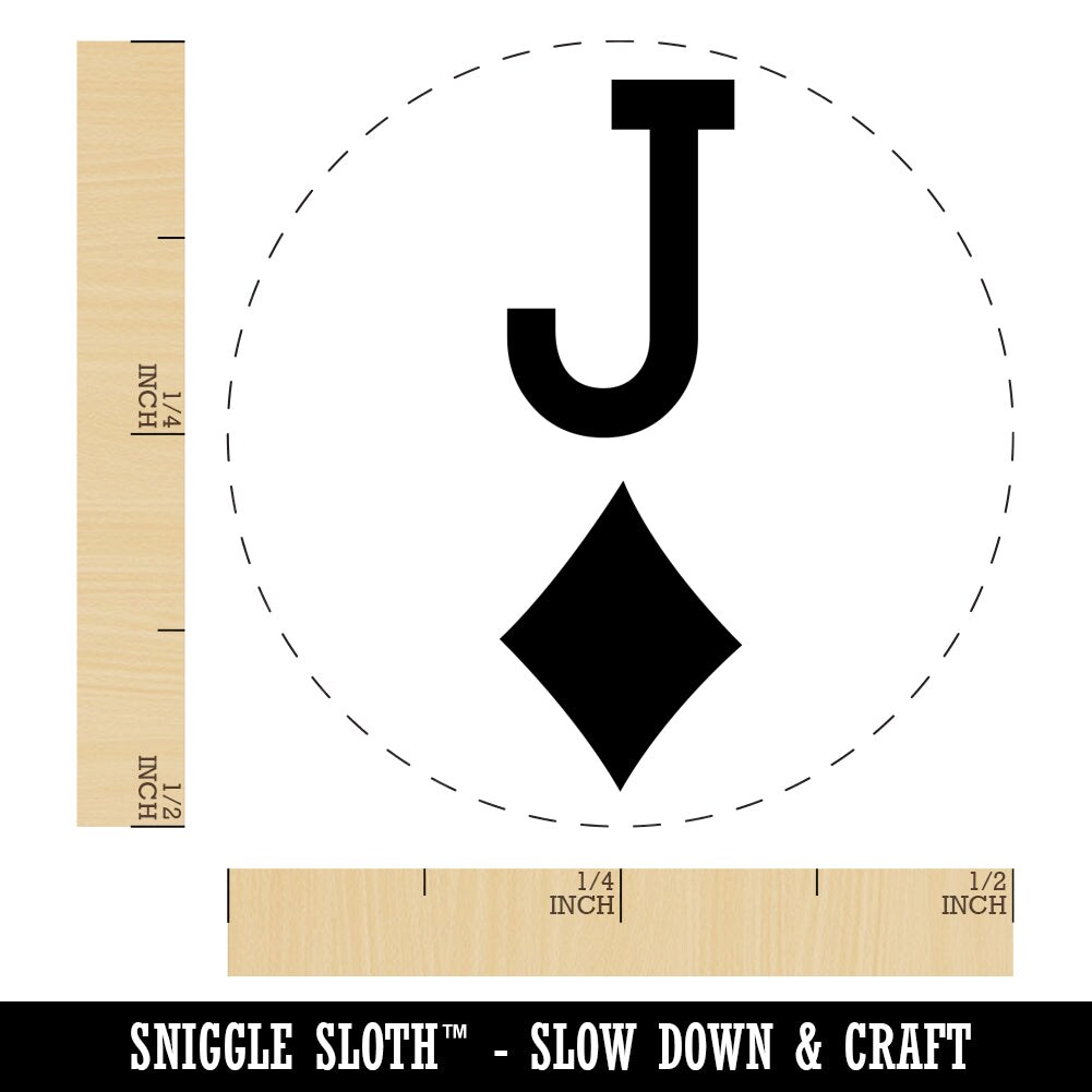 Jack of Diamonds Card Suit Self-Inking Rubber Stamp for Stamping Crafting Planners