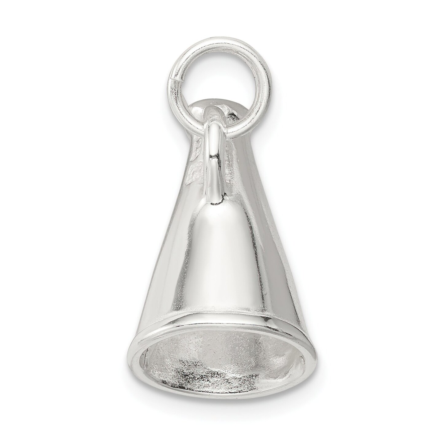 Sterling Silver Megaphone Charm &#x26; 18&#x22; Chain Jewerly 22.1mm x 12.9mm