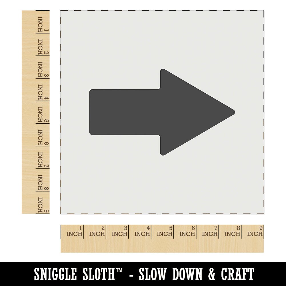 Arrow Rounded Corners Solid Wall Cookie DIY Craft Reusable Stencil