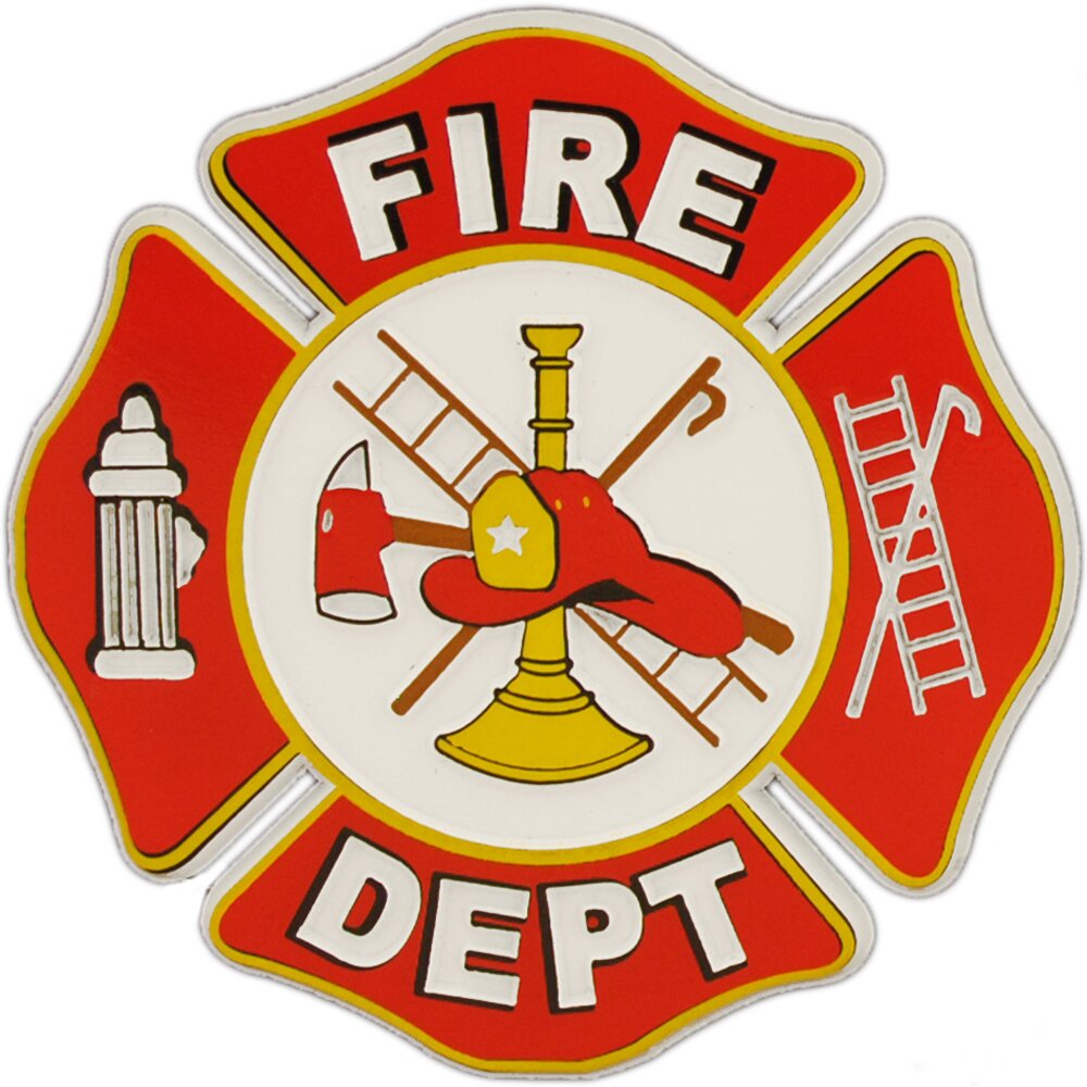 EagleEmblems Fire Dept Logo Magnet (2.625'') Firefighter Fire Department