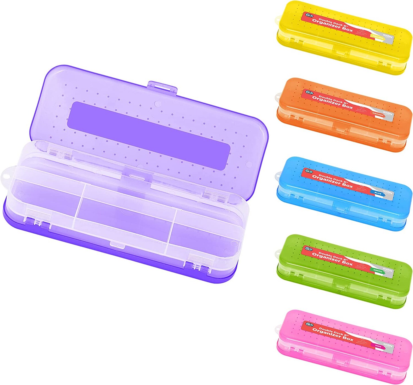 Utility Box Organizer 8 Double Deck/Bright Colors