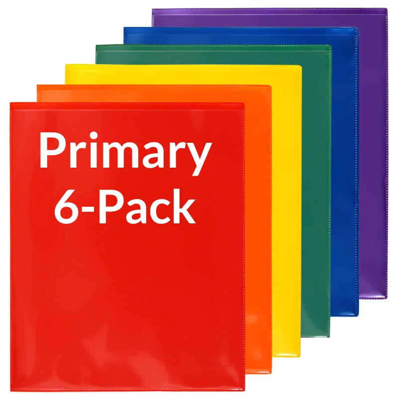 Primary Colors - LX Folders Assorted Variety Pack - Made in U.S.A