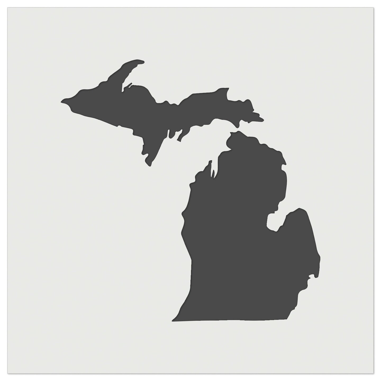 Michigan State Silhouette Wall Cookie DIY Craft Reusable Stencil