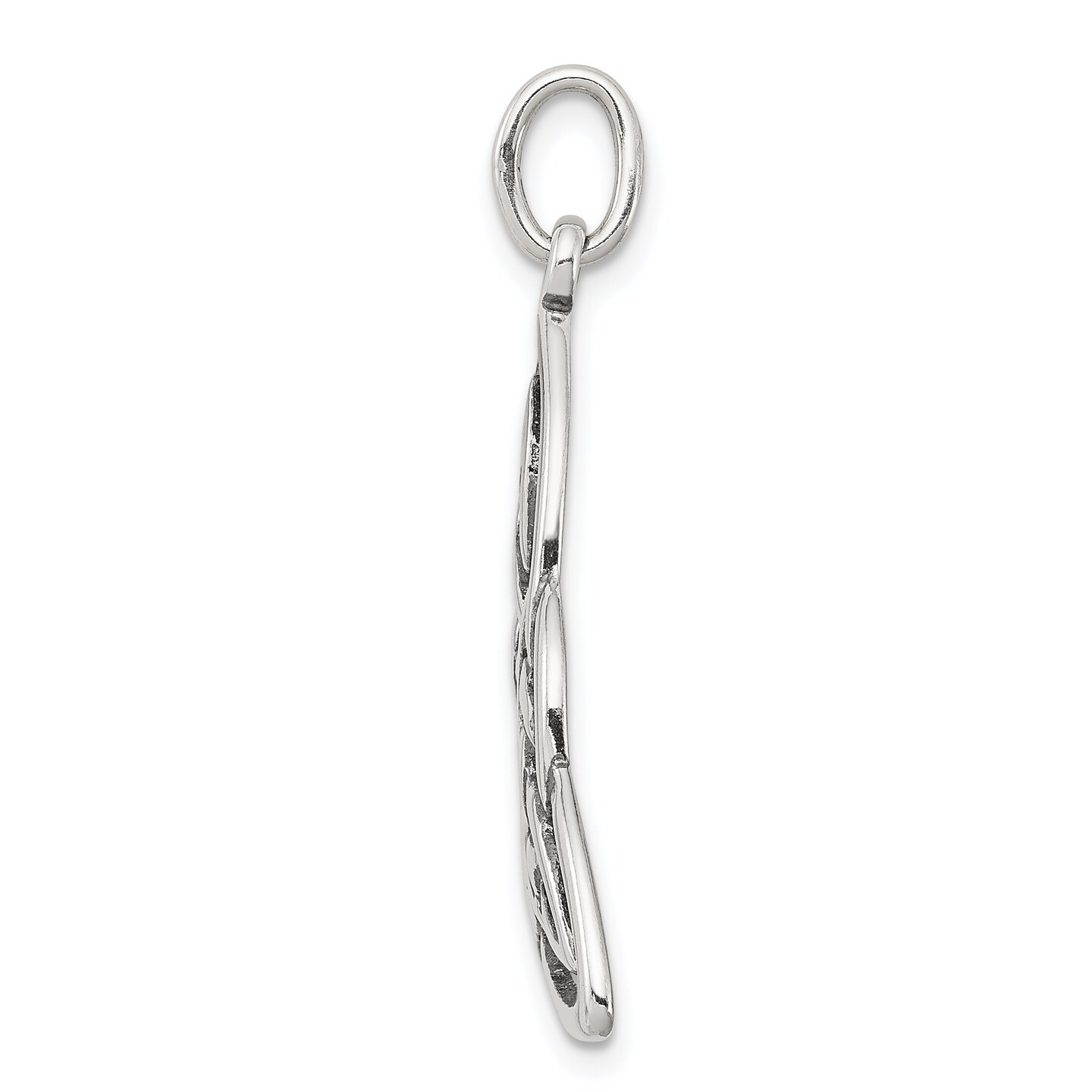 Sterling Silver Celtic Knot Charm Pendant Jewelry 34mm x 28mm