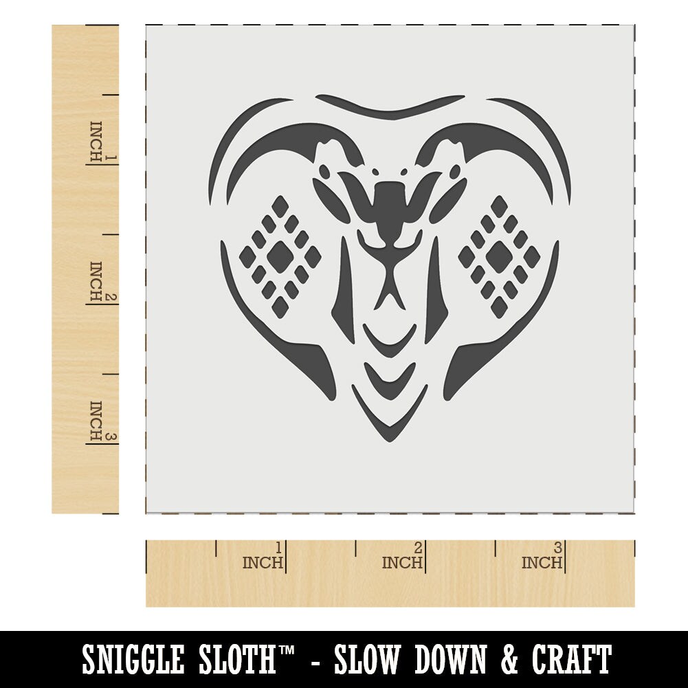 Fierce Hooded King Cobra Snake Head Wall Cookie DIY Craft Reusable Stencil