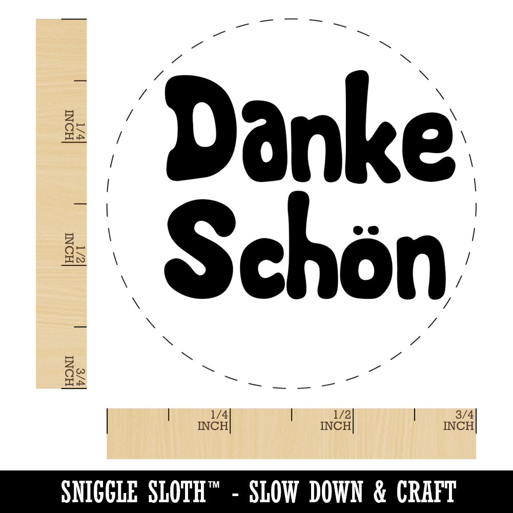 Danke Sch&#xF6;n German Thank You Very Much Self-Inking Rubber Stamp for Stamping Crafting Planners