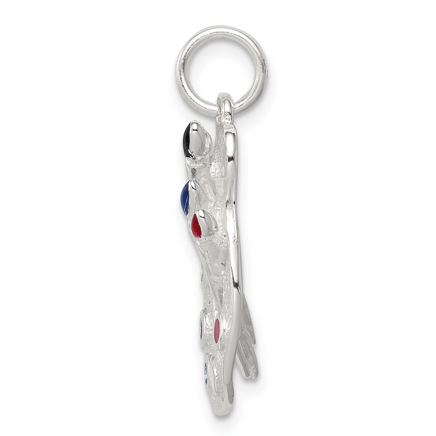 Sterling Silver Paint Brush Charm Jewerly 21mm x 14mm