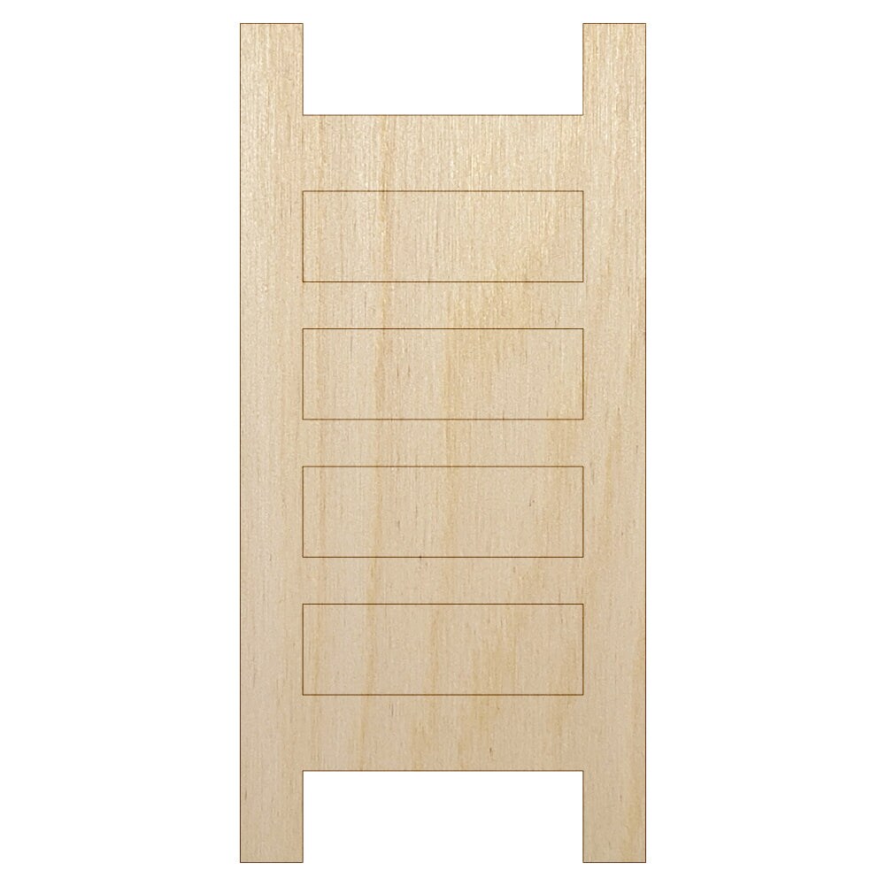 Ladder Solid Unfinished Wood Shape Piece Cutout for DIY Craft Projects
