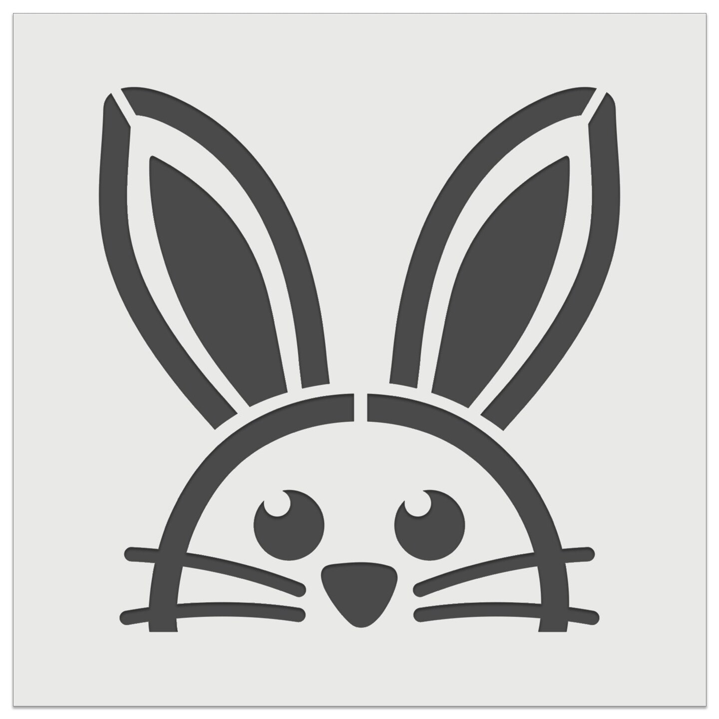 Peeking Bunny Rabbit Wall Cookie DIY Craft Reusable Stencil
