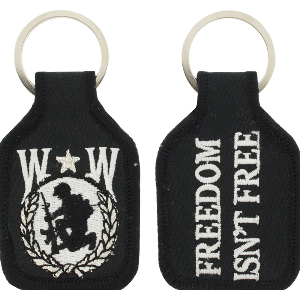 Key Ring-Wounded Warrior Embroidered (1-3/4&#x22;X2-3/4&#x22;)