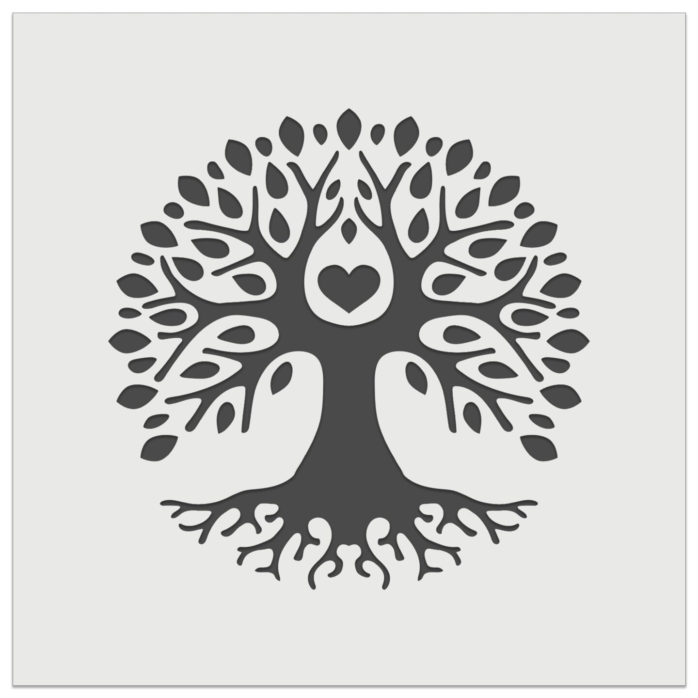Tree of Life with Heart in Branches Wall Cookie DIY Craft Reusable Stencil