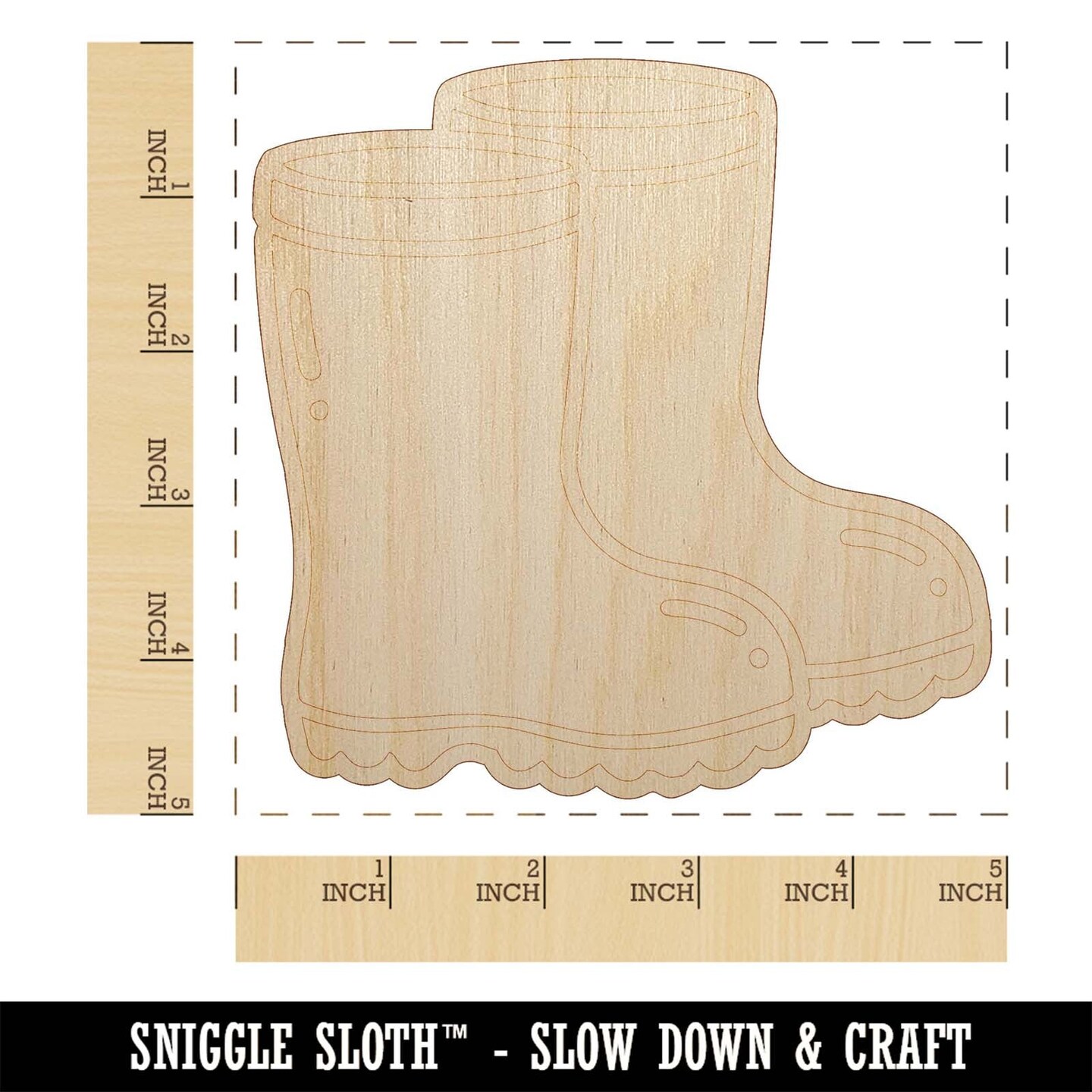 20pcs Cowboy Boots Wooden Cutouts - Unfinished Wood Shapes For DIY Crafts & Party Decorations