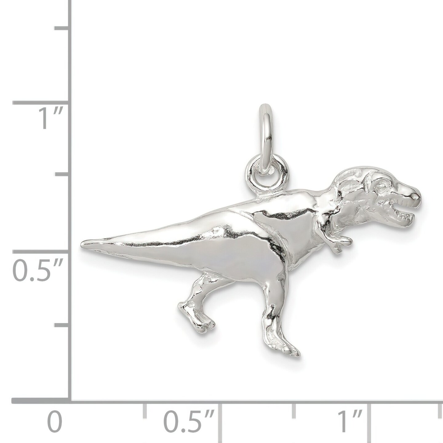 Sterling Silver T-Rex Charm Pendant Dinosaur Jewelry