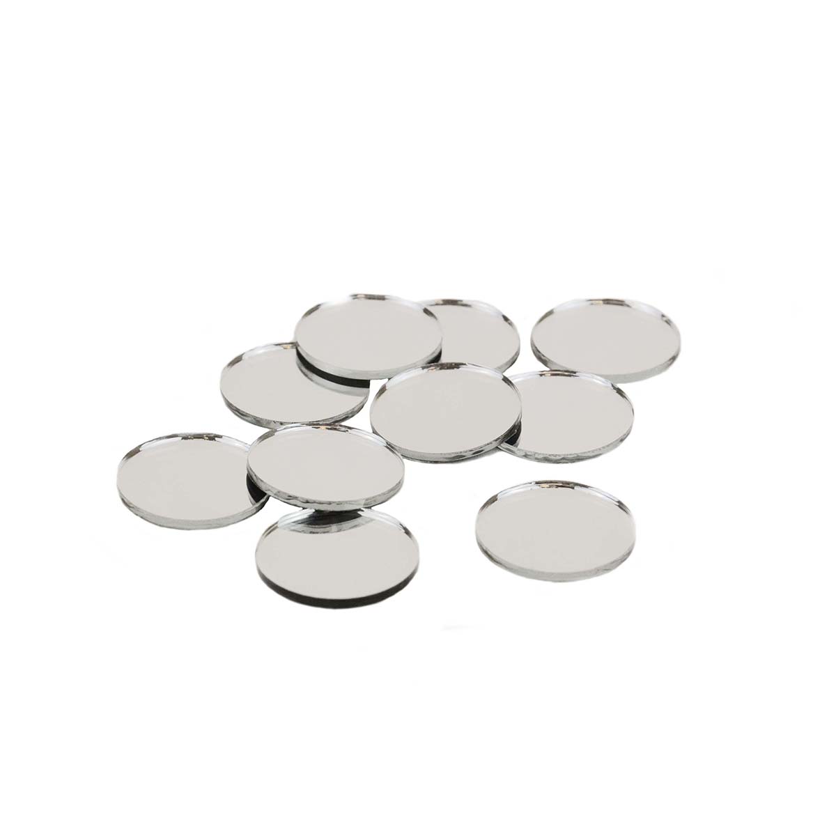 Juvale 2 inch Mini Circle Mirror Tiles, Arts and Crafts Supplies (60-Pack)