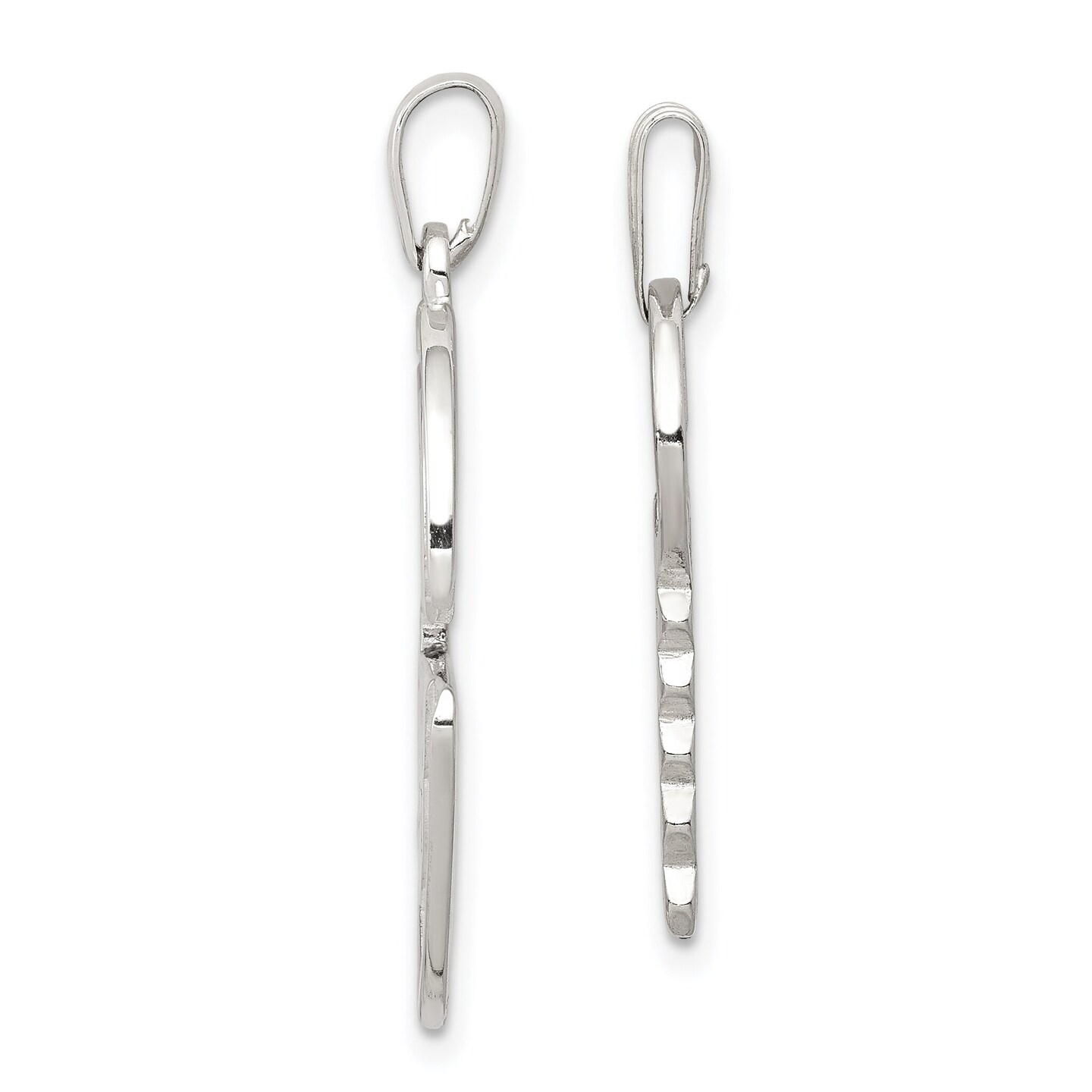 Sterling Silver Heart and Key Charm Love Pendant Jewerly 30mm x 22mm