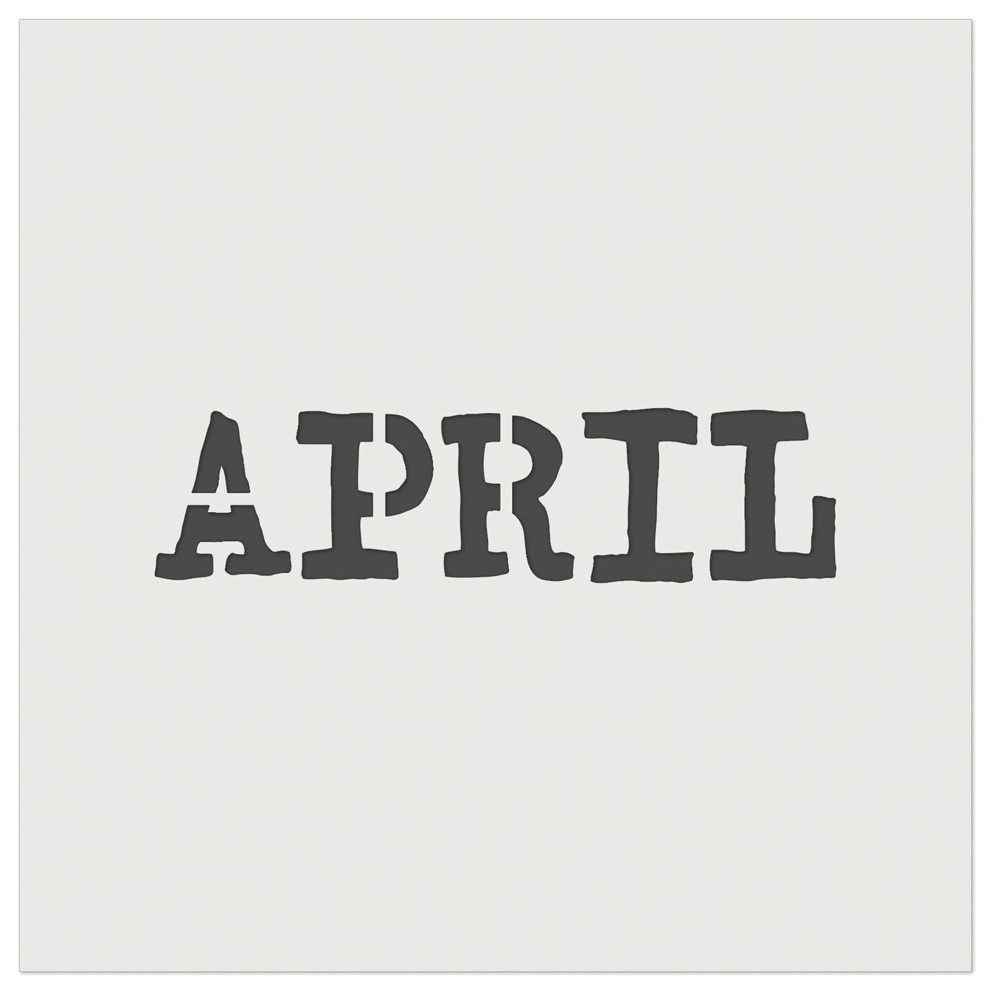 April Month Calendar Fun Text Wall Cookie DIY Craft Reusable Stencil