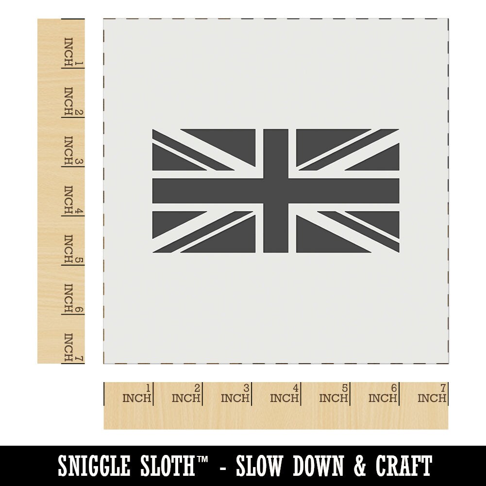 United Kingdom Flag Union Jack Wall Cookie DIY Craft Reusable Stencil ...