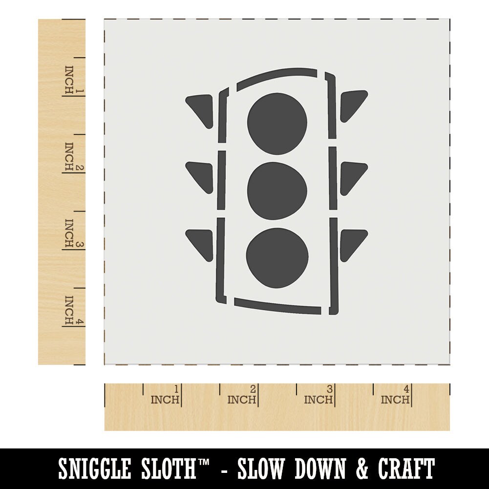 Traffic Light Doodle Wall Cookie DIY Craft Reusable Stencil