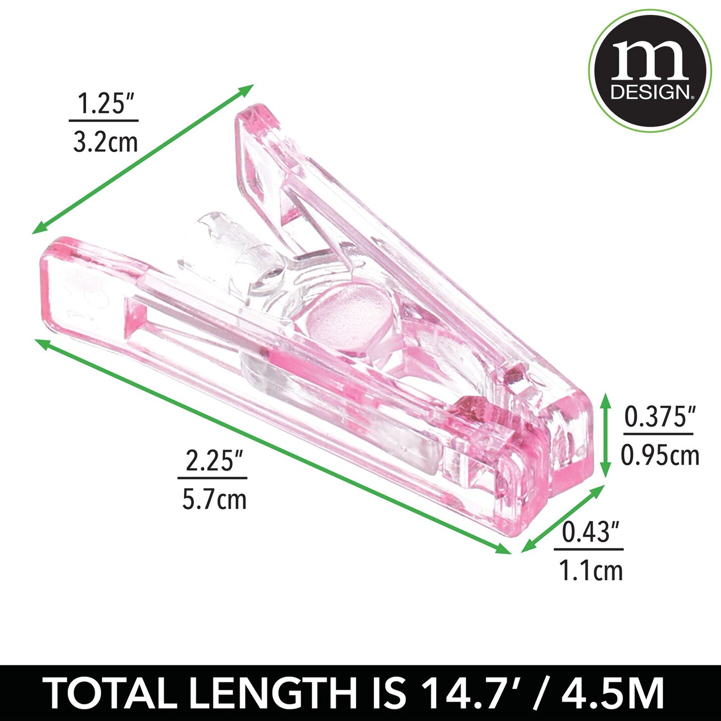 mDesign LED Battery Operated Indoor/Outdoor Fairy String Photo Light Clips