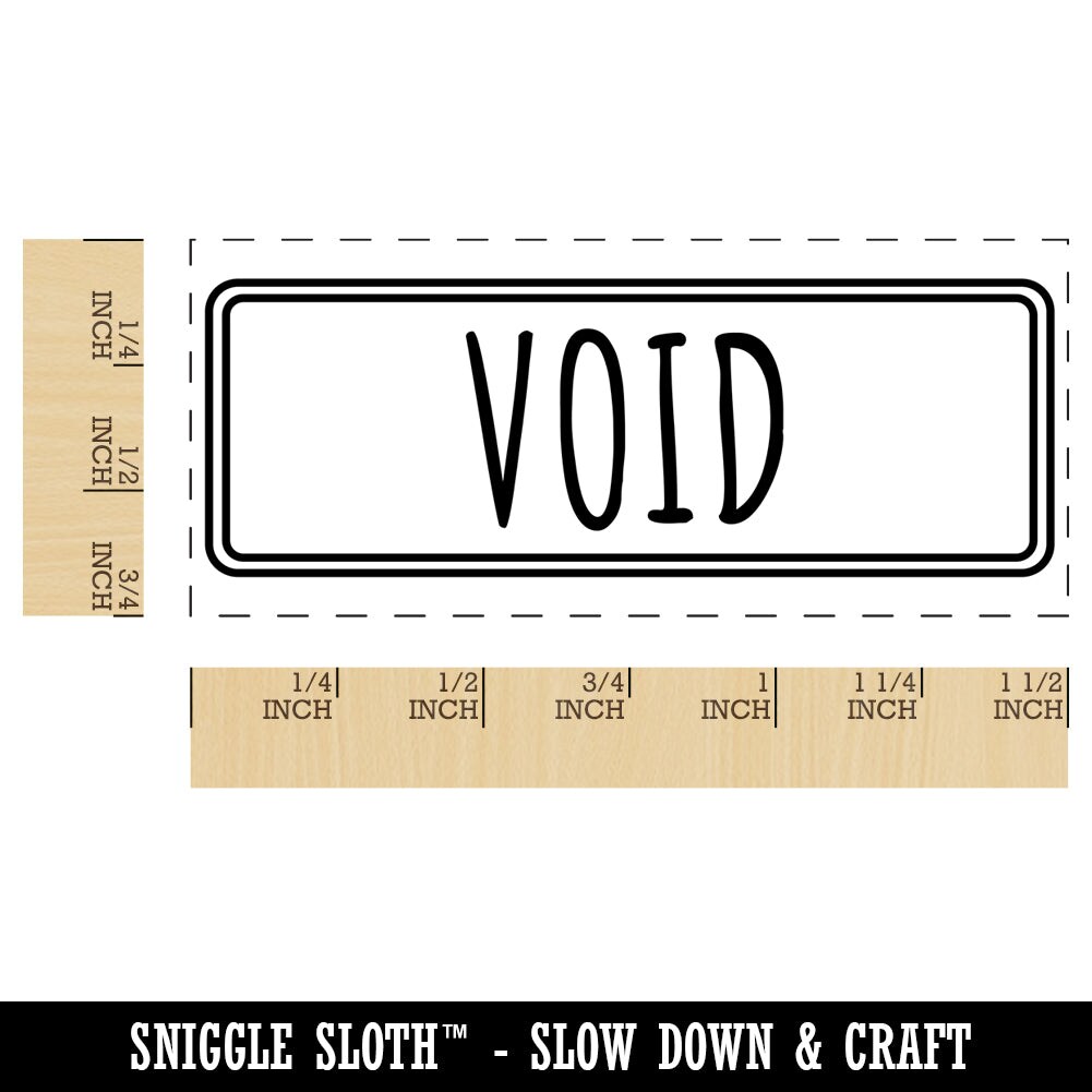 Void Double Line Border Self-Inking Rubber Stamp Ink Stamper for ...